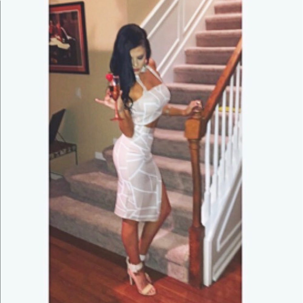 2 piece midi skirt crop top matching set Size S